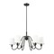 Z-Lite Gianna Chandelier, 6-Light, 32 In.W x 17 In.H, Matte Black/White 7509-6-32MB - alternate 5